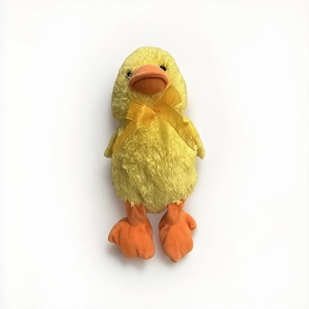 Megatoys Yellow Chick Plush Stuffed Animal Orange Bow 12